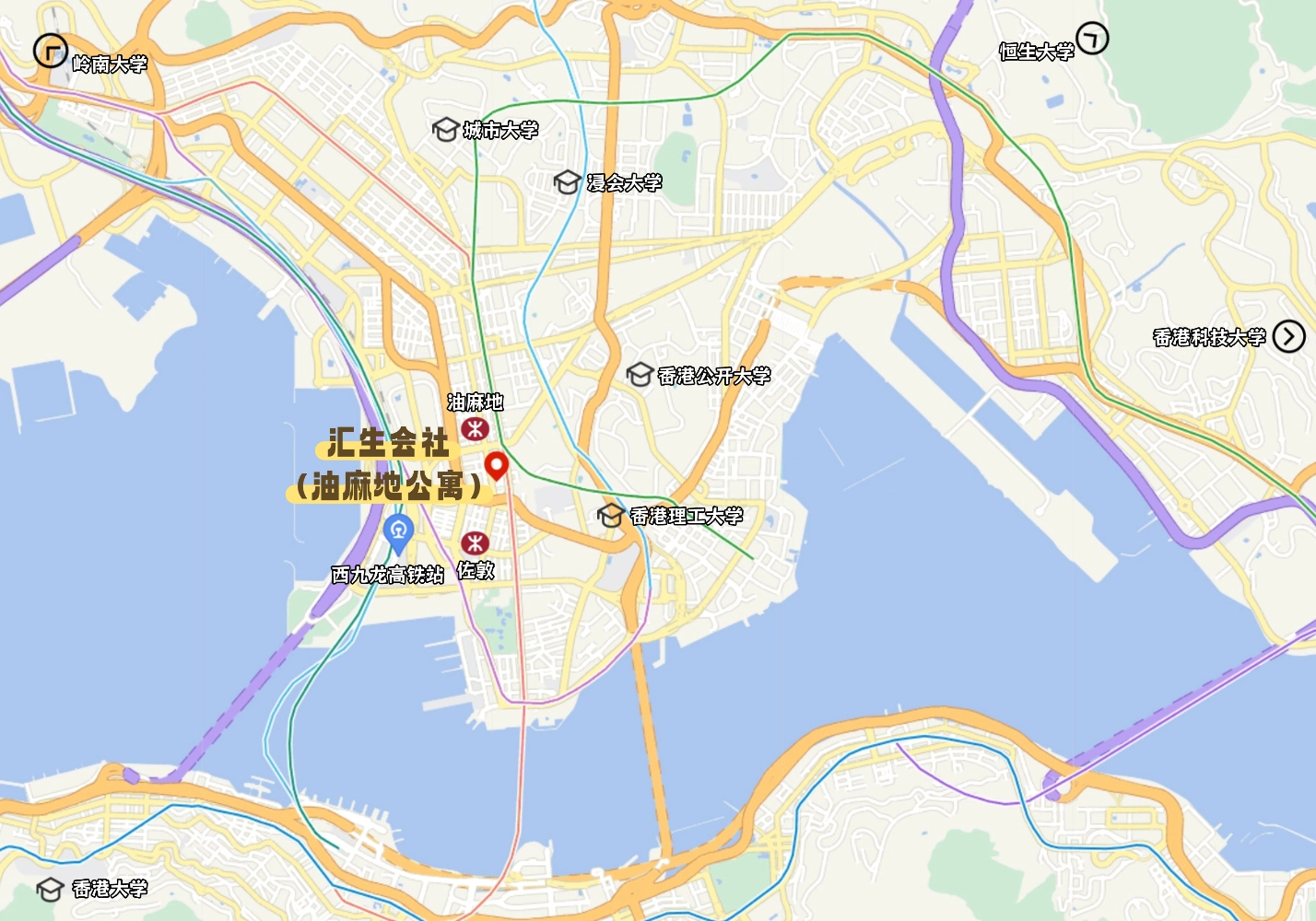 滙生会社（奧運） Map