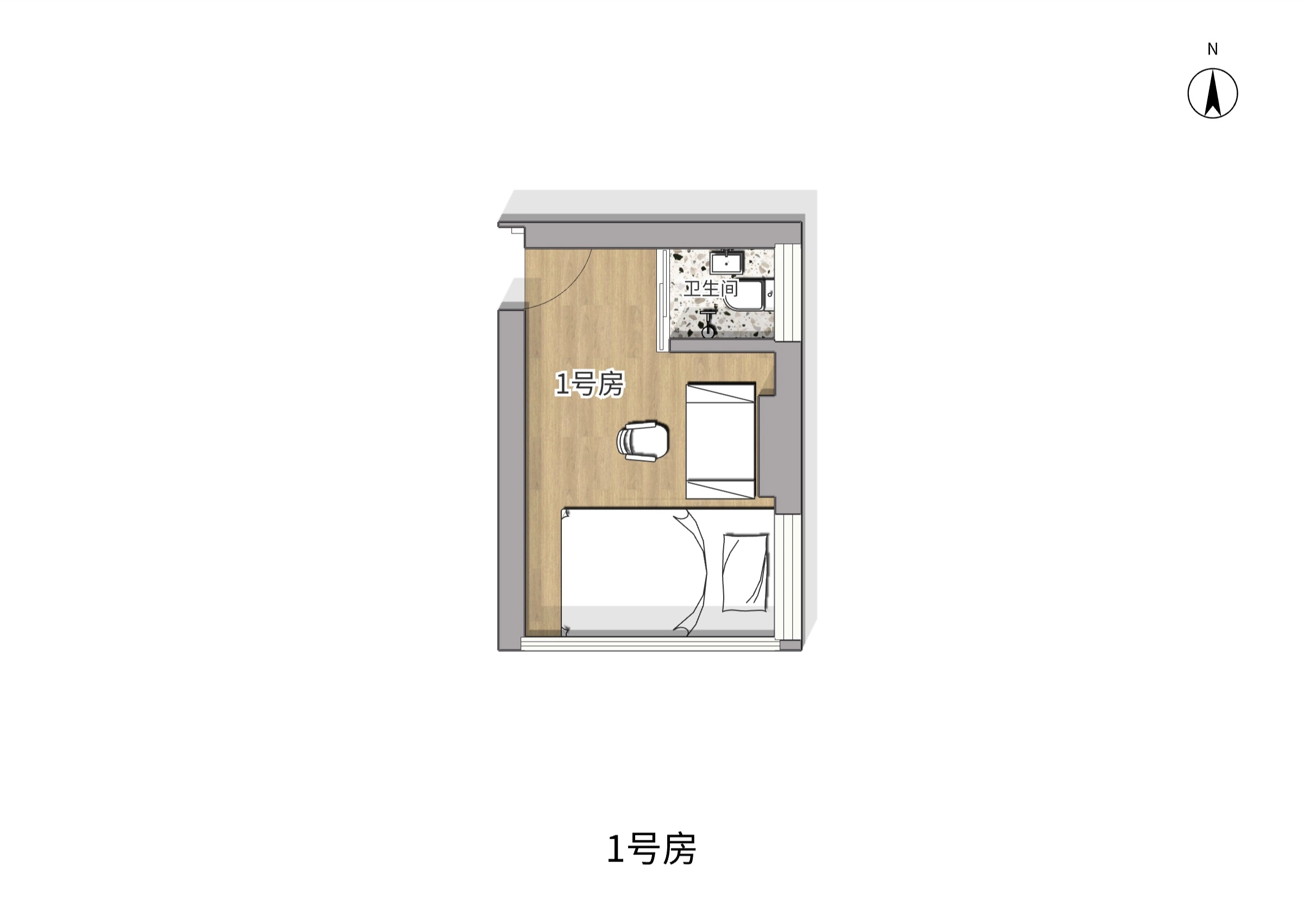 1号房 户型图